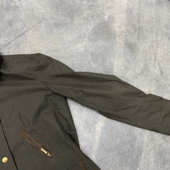 Lauren Ralph Lauren Women’s Olive Green Field Jacket Size M Corduroy Collar - Picture 9 of 16